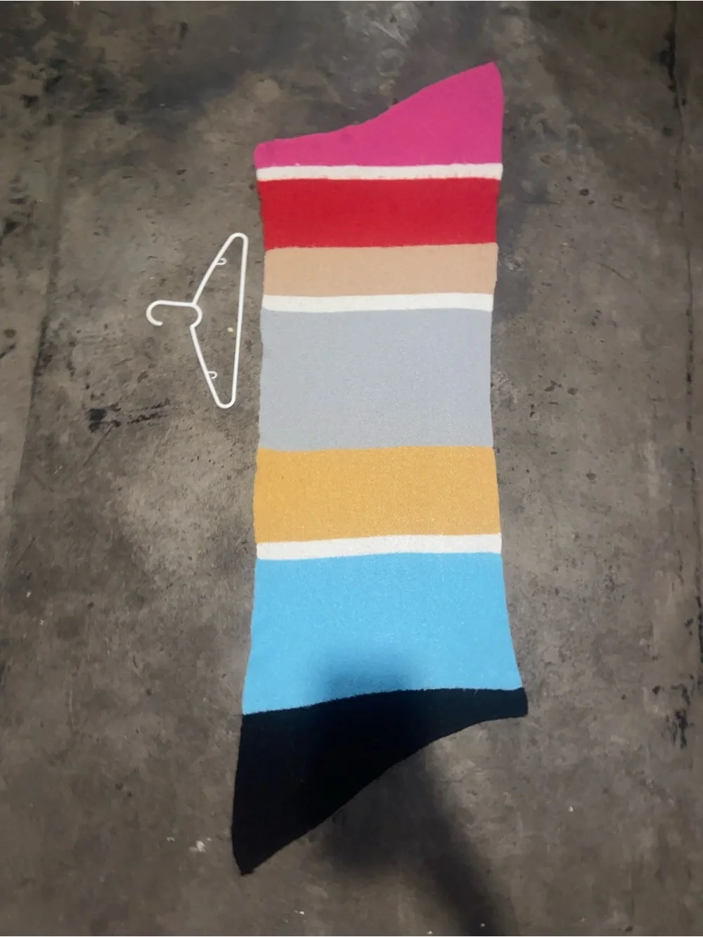 Maximalist Asymmetrical Eclectic Festival   Soft Colorblock Cozy Knit Wrap Scarf